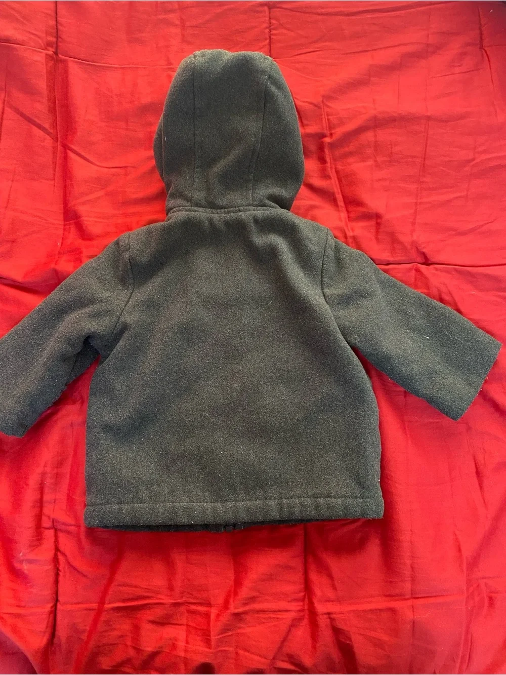 Carter’s Kids Hooded Toggle Coat - Dark Gray Size 12 Months